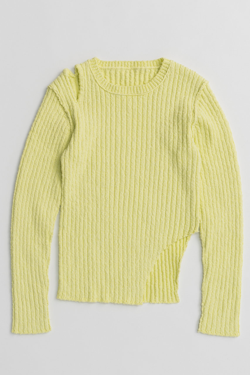 メゾンスペシャル/MAISON SPECIALの【予約販売】Wide Slit Knit Top/ワイドスリットニットトップス(YEL(イエロー)/21262366002)
