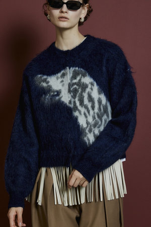メゾンスペシャル/MAISON SPECIALの【予約販売】Dalmatian Knit Cardigan/ダルメシアンニットカーデ(110300/110303)