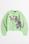 【予約販売】Dalmatian Knit Cardigan/ダルメシアンニットカーデ メゾンスペシャル/MAISON SPECIAL LIME(ライム)