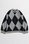 【予約販売】Oversized Argyle Knit/オーバーアーガイルニット メゾンスペシャル/MAISON SPECIAL GRY(グレー)