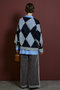 【予約販売】Oversized Argyle Knit/オーバーアーガイルニット メゾンスペシャル/MAISON SPECIAL