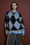 【予約販売】Oversized Argyle Knit/オーバーアーガイルニット メゾンスペシャル/MAISON SPECIAL