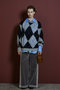 【予約販売】Oversized Argyle Knit/オーバーアーガイルニット メゾンスペシャル/MAISON SPECIAL