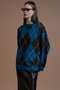 【予約販売】Oversized Argyle Knit/オーバーアーガイルニット メゾンスペシャル/MAISON SPECIAL