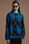 【予約販売】Oversized Argyle Knit/オーバーアーガイルニット メゾンスペシャル/MAISON SPECIAL