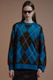 【予約販売】Oversized Argyle Knit/オーバーアーガイルニット メゾンスペシャル/MAISON SPECIAL