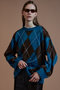 【予約販売】Oversized Argyle Knit/オーバーアーガイルニット メゾンスペシャル/MAISON SPECIAL