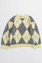 【予約販売】Oversized Argyle Knit/オーバーアーガイルニット メゾンスペシャル/MAISON SPECIAL YEL(イエロー)
