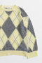 【予約販売】Oversized Argyle Knit/オーバーアーガイルニット メゾンスペシャル/MAISON SPECIAL