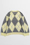 【予約販売】Oversized Argyle Knit/オーバーアーガイルニット メゾンスペシャル/MAISON SPECIAL
