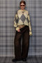 【予約販売】Oversized Argyle Knit/オーバーアーガイルニット メゾンスペシャル/MAISON SPECIAL