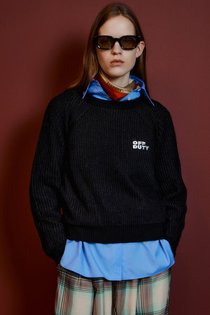 メゾンスペシャル/MAISON SPECIALの【予約販売】OFF DUTY Logo Knit/OFF DUTYロゴニット(110300/110301)