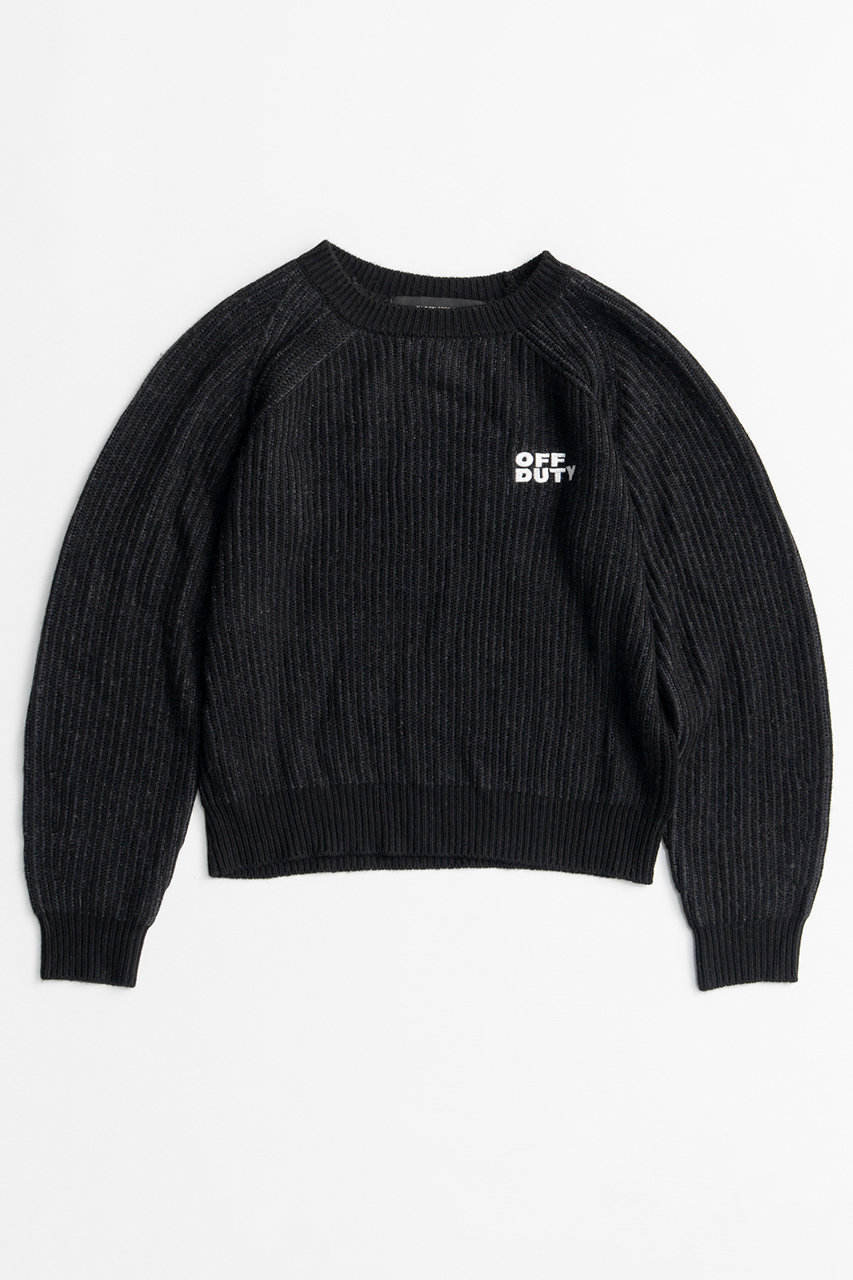 メゾンスペシャル/MAISON SPECIALの【予約販売】OFF DUTY Logo Knit/OFF DUTYロゴニット(BLK(ブラック)/21262366302)