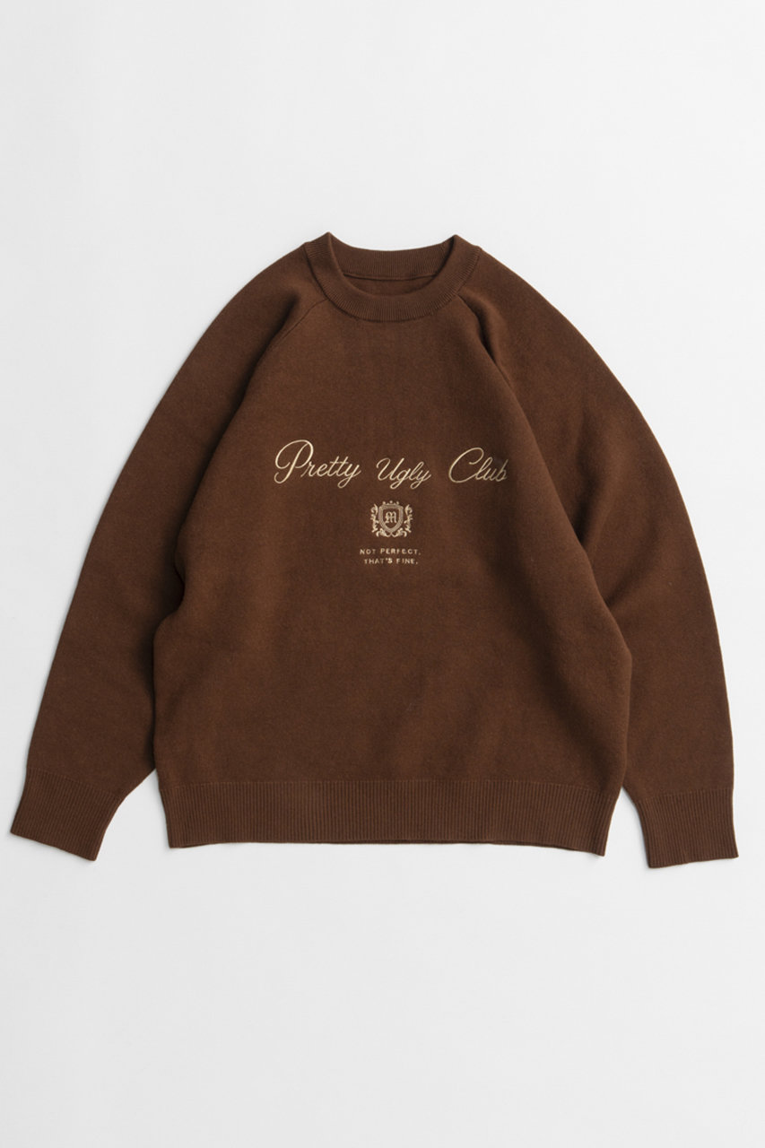 メゾンスペシャル/MAISON SPECIALの【予約販売】Pretty Ugly Club Logo Knit/Pretty Ugly Clubロゴニット(BRN(ブラウン)/21262366303)