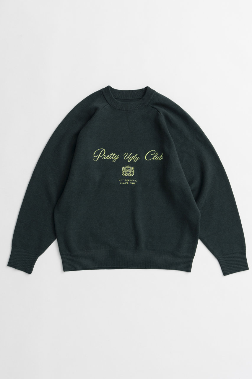 メゾンスペシャル/MAISON SPECIALの【予約販売】Pretty Ugly Club Logo Knit/Pretty Ugly Clubロゴニット(GRN(グリーン)/21262366303)