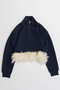 【予約販売】Feather Hem Half-Zip Top/フェザーヘムハーフジップトップ メゾンスペシャル/MAISON SPECIAL NVY(ネイビー)