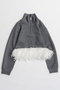 【予約販売】Feather Hem Half-Zip Top/フェザーヘムハーフジップトップ メゾンスペシャル/MAISON SPECIAL GRY(グレー)
