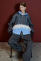 【予約販売】Feather Hem Half-Zip Top/フェザーヘムハーフジップトップ メゾンスペシャル/MAISON SPECIAL