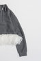 【予約販売】Feather Hem Half-Zip Top/フェザーヘムハーフジップトップ メゾンスペシャル/MAISON SPECIAL