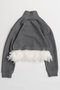 【予約販売】Feather Hem Half-Zip Top/フェザーヘムハーフジップトップ メゾンスペシャル/MAISON SPECIAL