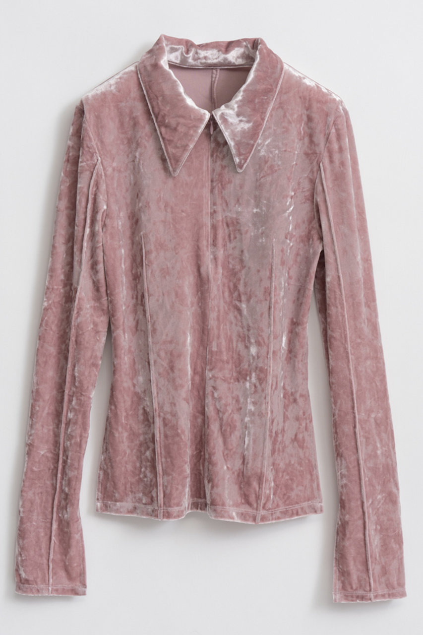 メゾンスペシャル/MAISON SPECIALのVelour Polo Shirt/ベロアポロシャツ(PNK(ピンク)/21262415202)