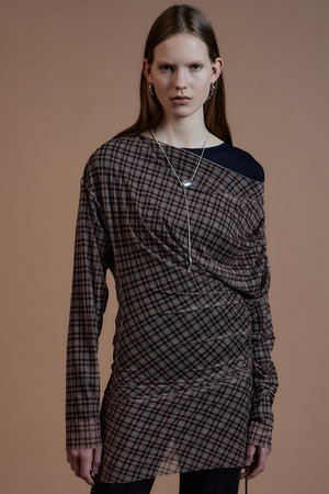 メゾンスペシャル/MAISON SPECIALの【予約販売】Sheer Layered Drape Top/シアーレイヤードドレープトップ(110100/110103)