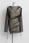 【予約販売】Sheer Layered Drape Top/シアーレイヤードドレープトップ メゾンスペシャル/MAISON SPECIAL BLK(ブラック)