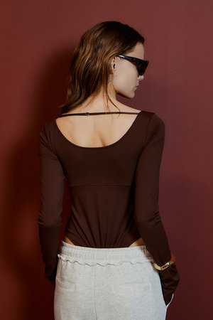 メゾンスペシャル/MAISON SPECIALのOpen-Neck Bodysuit/オープンネックボディスーツ(110100/110103)
