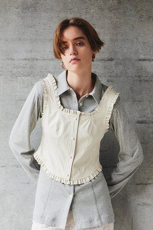 メゾンスペシャル/MAISON SPECIALの(Yurika Nakano Collaboration) Candy Belt Shirt/(ナカノユリカコラボ)キャンディベルトシャツ