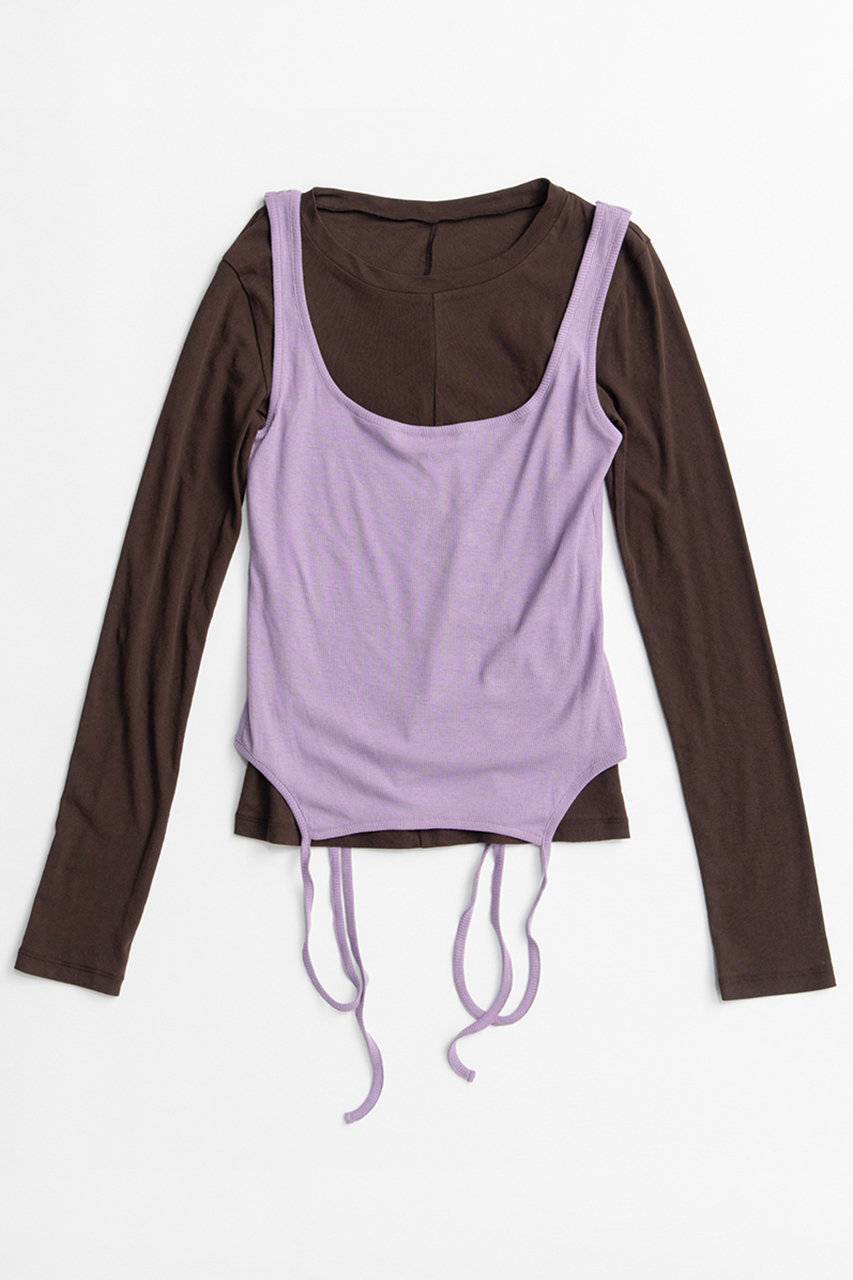 メゾンスペシャル/MAISON SPECIALの【予約販売】Layered Sheer Top/レイヤードシアーTOP(BRN(ブラウン)/21262415302)