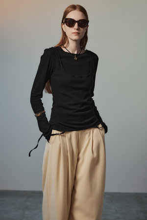 メゾンスペシャル/MAISON SPECIALの【予約販売】Layered Sheer Top/レイヤードシアーTOP(110400/110403)