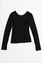 【予約販売】2WAY Cashmere Silk Blend Ribbed Top/2WAYカシミヤシルクブレンドリブTOP メゾンスペシャル/MAISON SPECIAL BLK(ブラック)