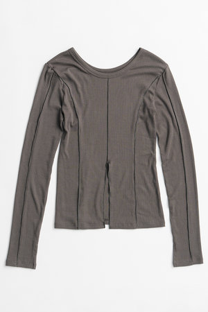 メゾンスペシャル/MAISON SPECIALの【予約販売】2WAY Cashmere Silk Blend Ribbed Top/2WAYカシミヤシルクブレンドリブTOP(110300/110301)