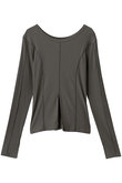 2WAY Cashmere Silk Blend Ribbed Top/2WAYカシミヤシルクブレンドリブTOP