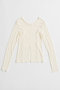 【予約販売】2WAY Cashmere Silk Blend Ribbed Top/2WAYカシミヤシルクブレンドリブTOP メゾンスペシャル/MAISON SPECIAL WHT(ホワイト)