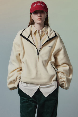 メゾンスペシャル/MAISON SPECIALの【予約販売】Half-Zip Fleece Top/ハーフジップフリーストップ(110100/110105)