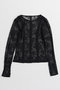 Sleeve Slit Lace Top/スリーブスリットレーストップス メゾンスペシャル/MAISON SPECIAL BLK(ブラック)