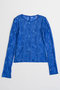 Sleeve Slit Lace Top/スリーブスリットレーストップス メゾンスペシャル/MAISON SPECIAL BLU(ブルー)