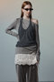 【予約販売】Border Halter Layered Off-Shoulder Top/ボーダーホルターレイヤードオフショルTOP メゾンスペシャル/MAISON SPECIAL