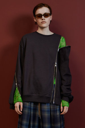 メゾンスペシャル/MAISON SPECIALの【予約販売】Reverse Zipper Sweatshirt/リバースファスナースウェット(110100/110105)