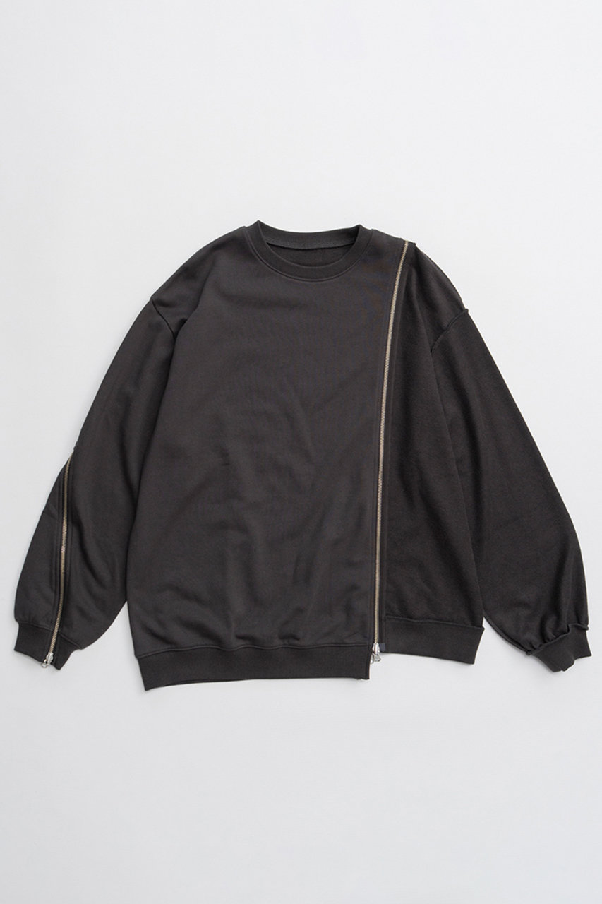 メゾンスペシャル/MAISON SPECIALの【予約販売】Reverse Zipper Sweatshirt/リバースファスナースウェット(C.GRY(チャコールグレー)/21262416001)
