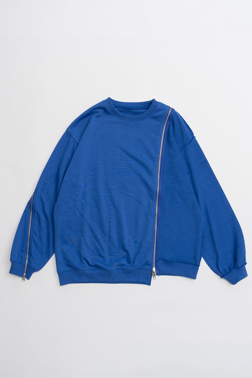 メゾンスペシャル/MAISON SPECIALの【予約販売】Reverse Zipper Sweatshirt/リバースファスナースウェット(BLU(ブルー)/21262416001)