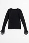 【予約販売】Glove Rib Jersey Top/グローブリブカットソートップス メゾンスペシャル/MAISON SPECIAL BLK(ブラック)