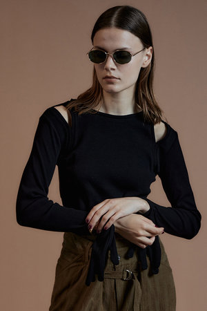 メゾンスペシャル/MAISON SPECIALの【予約販売】Glove Rib Jersey Top/グローブリブカットソートップス(110100/110103)