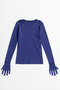 【予約販売】Glove Rib Jersey Top/グローブリブカットソートップス メゾンスペシャル/MAISON SPECIAL PPL(パープル)