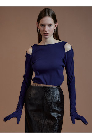 メゾンスペシャル/MAISON SPECIALの【予約販売】Glove Rib Jersey Top/グローブリブカットソートップス(110100/110103)