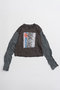 【予約販売】Washer Shirt Docking Print T-Shirt/ワッシャーシャツドッキングプリントTEE メゾンスペシャル/MAISON SPECIAL C.GRY(チャコールグレー)
