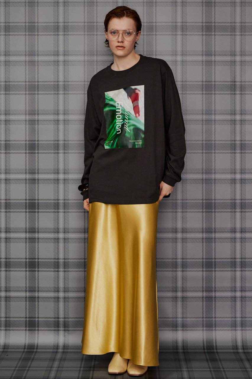 Blurred Emotion Logo Print Long Sleeve T-Shirt/BlurredEmotionロゴプリントロンTEE