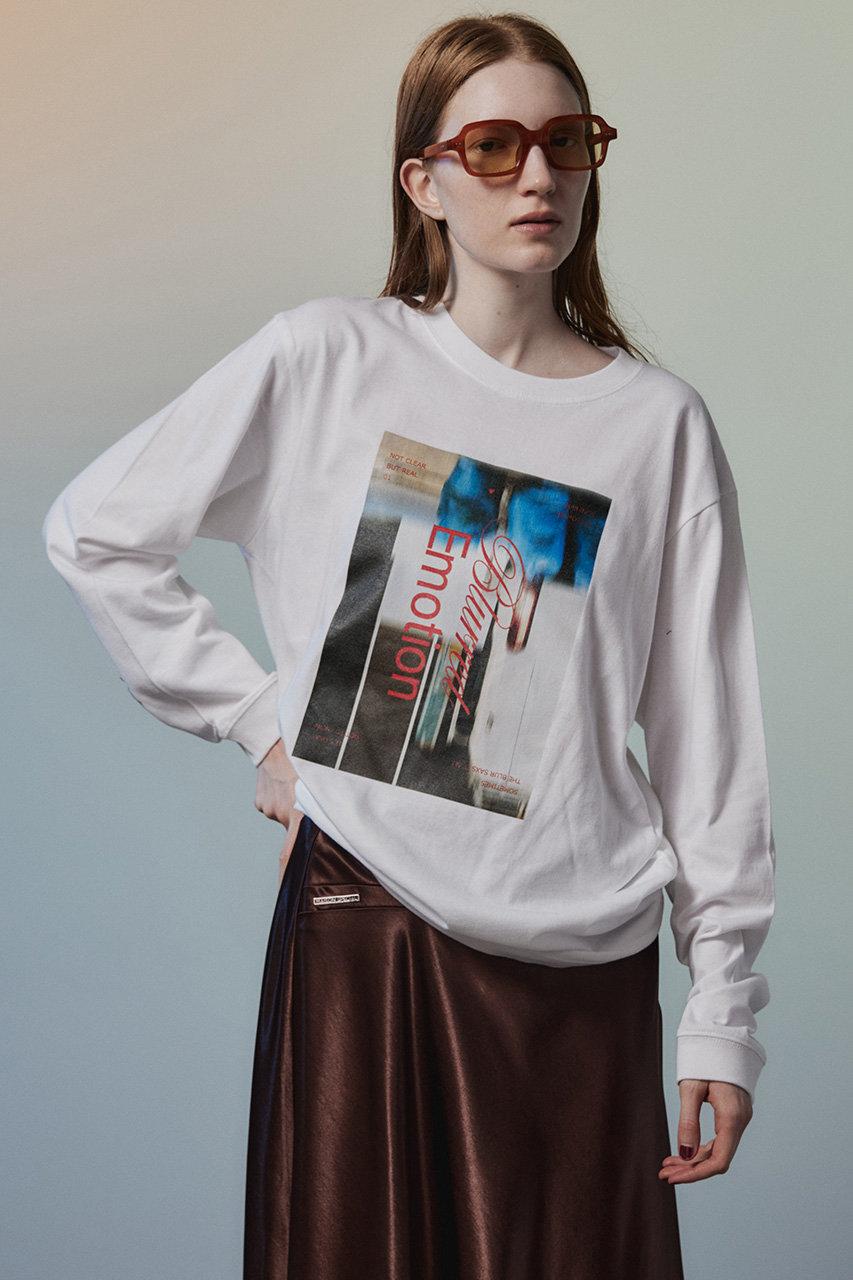 Blurred Emotion Logo Print Long Sleeve T-Shirt/BlurredEmotionロゴプリントロンTEE