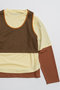 Multi-Fabric Layered T-Shirt/マルチファブリックレイヤードTシャツ メゾンスペシャル/MAISON SPECIAL